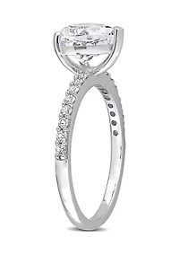 Lab Created 2.5 CT TGW White Sapphire Heart Engagement Ring 10k Gold
