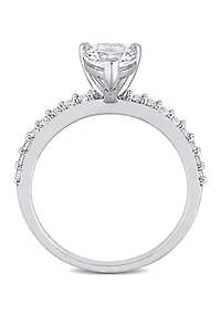 Lab Created 2.12 CT TGW White Sapphire Pear-Cut Engagement Ring 10k Gold