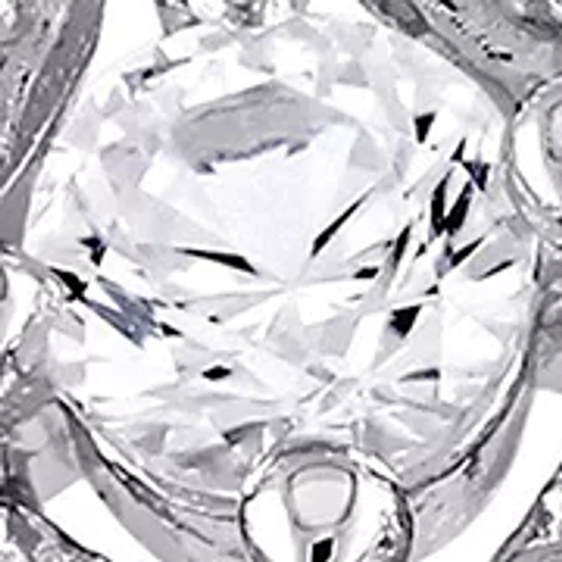 Lab Created 1.3 CT TGW White Sapphire Lattice Ring Sterling Silver