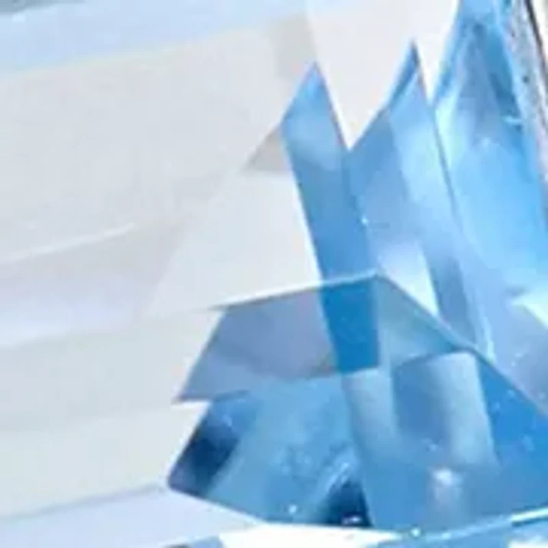 Baguette-Cut Sky Blue Topaz and White Sapphire Halo Ring Sterling Silver