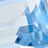 Baguette-Cut Sky Blue Topaz and White Sapphire Halo Ring Sterling Silver