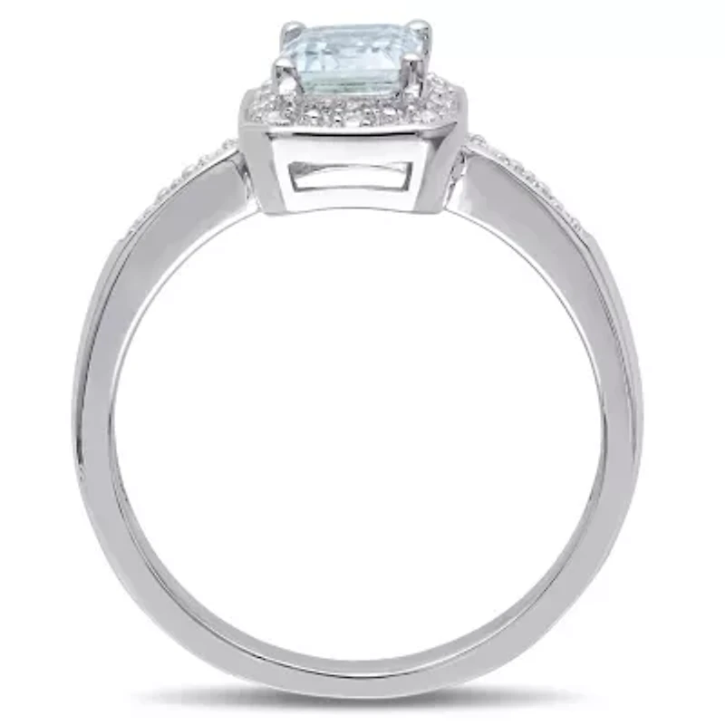Sky Blue Topaz Solitaire Ring Sterling Silver