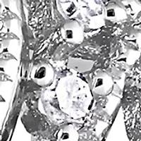 1/3 CT TW Diamond Halo Bridal Ring Set Sterling Silver