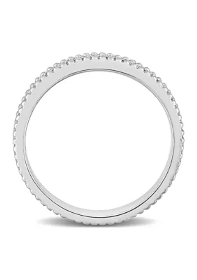 1/10 CT TW Diamond Eternity Ring Sterling Silver