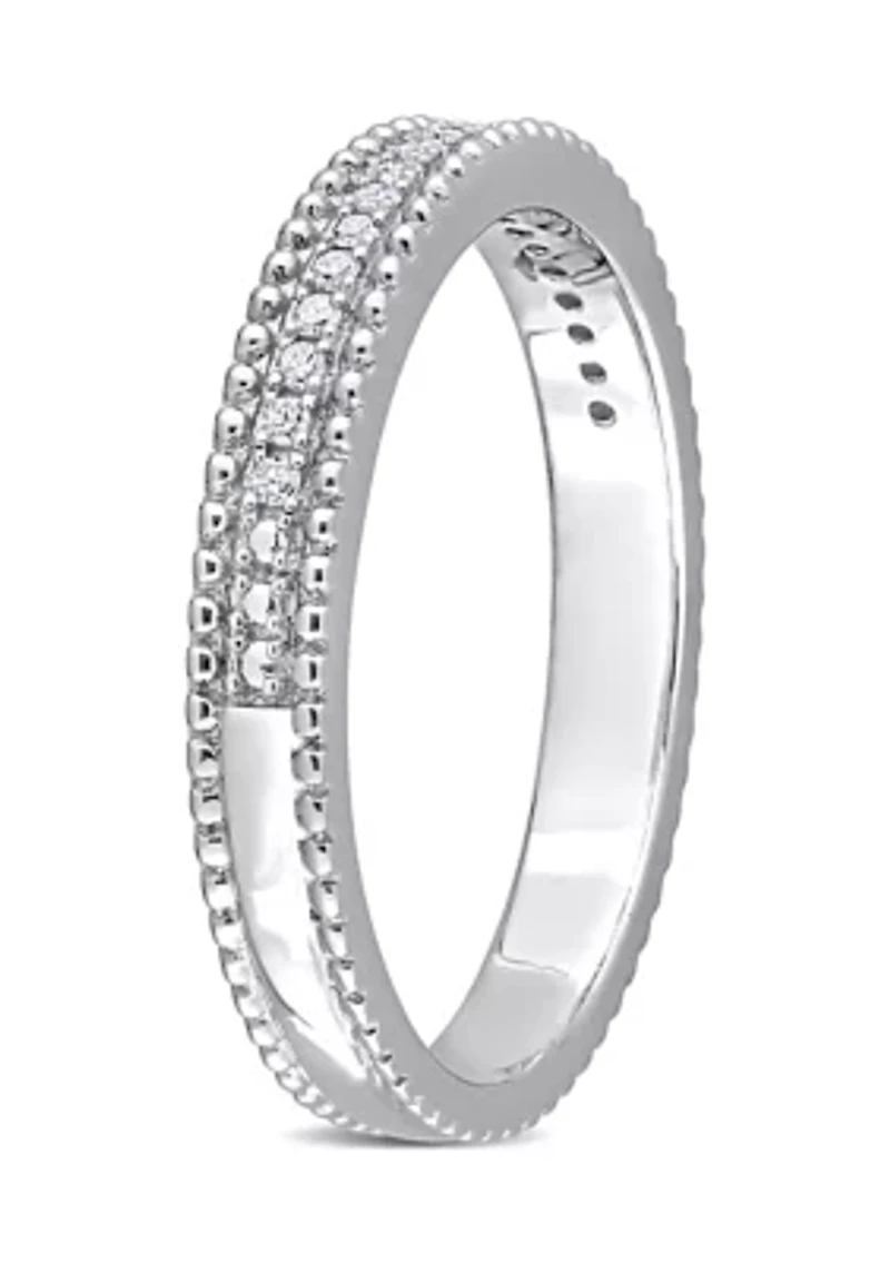 1/10 CT TW Diamond Eternity Ring Sterling Silver