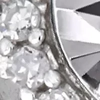 3/8 CT TW Diamond Halo Heart Engagement Ring Sterling Silver
