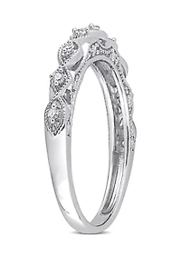1/8 CT TW Diamond Vintage Anniversary Band Sterling Silver