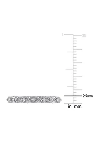 1/8 CT TW Diamond Vintage Anniversary Band Sterling Silver