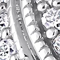 1/4 CT TW Diamond Oval Bridal Ring Set Sterling Silver