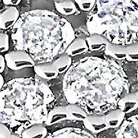 1/3 CT TDW Diamond Marquise Shape Cluster Bridal Set Sterling Silver