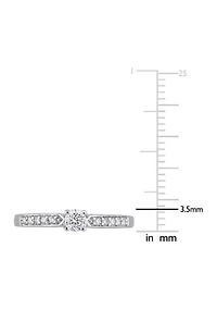 1/3 CT TW Diamond Engagement Ring Sterling Silver