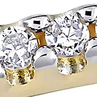 1/8 CT TW Diamond Semi-Eternity Ring 14k Yellow Gold