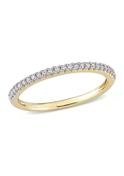 1/8 CT TW Diamond Semi-Eternity Ring 14k Yellow Gold