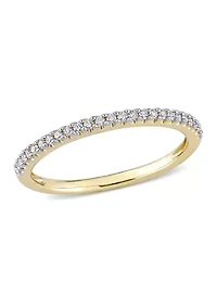 1/8 CT TW Diamond Semi-Eternity Ring 14k Yellow Gold