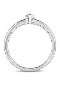 1/2 CT TW Marquise-Cut Diamond Solitaire Engagement Ring 14k White Gold