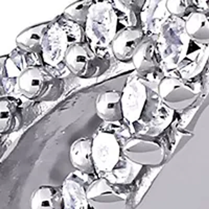 1/2 CT TW Diamond 3-Stone Infinity Ring 10k White Gold