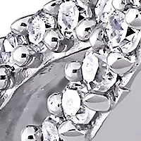 1/2 CT TW Diamond 3-Stone Infinity Ring 10k White Gold