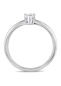 1/2 CT TW Pear-Cut Diamond Solitaire Engagement Ring 14k White Gold
