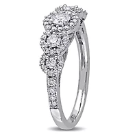 3/4 CT TW Diamond Halo Ring 10k White Gold