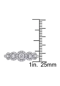 3/4 CT TW Diamond Halo Ring 10k White Gold