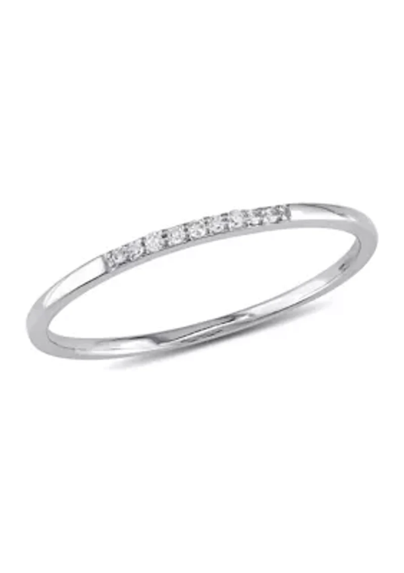 Diamond Wedding Band 10k White Gold