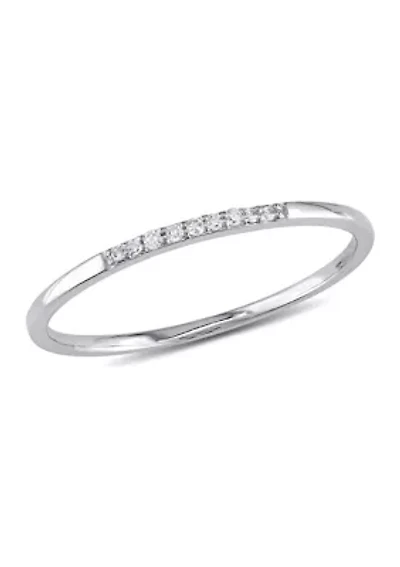 Diamond Wedding Band 10k White Gold