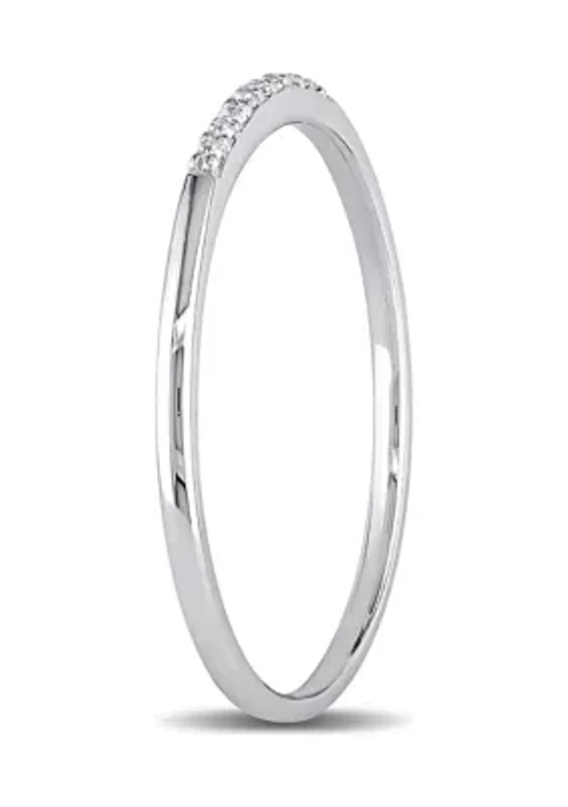 Diamond Wedding Band 10k White Gold
