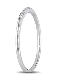 Diamond Wedding Band 10k White Gold
