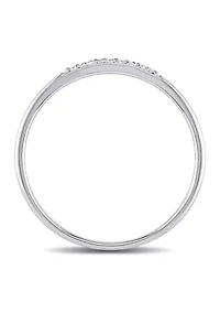 Diamond Wedding Band 10k White Gold