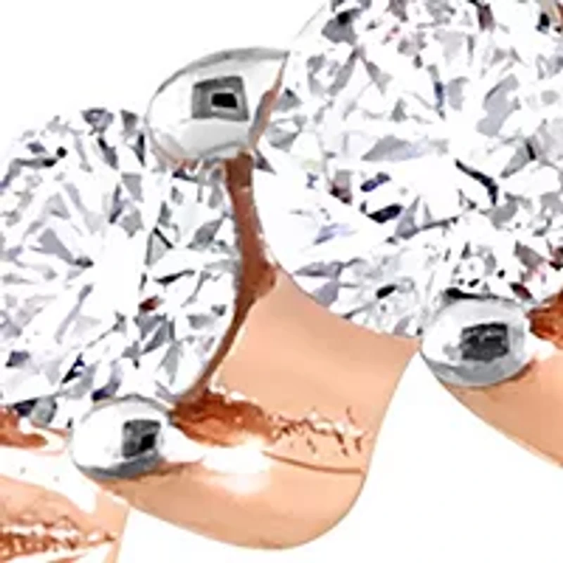 1/5 CT TDW Diamond Semi-Eternity Ring 14k Rose Gold