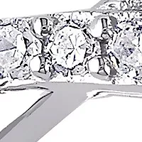 1/7 CT TW Princess Cut Diamond Engagement Ring 10k White Gold