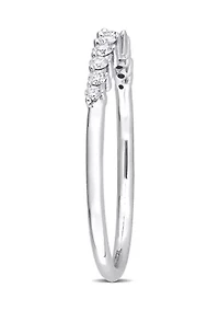 1/5 CT TDW Diamond Semi-Eternity Ring 14k White Gold