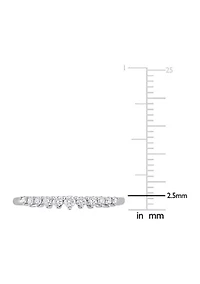 1/5 CT TDW Diamond Semi-Eternity Ring 14k White Gold