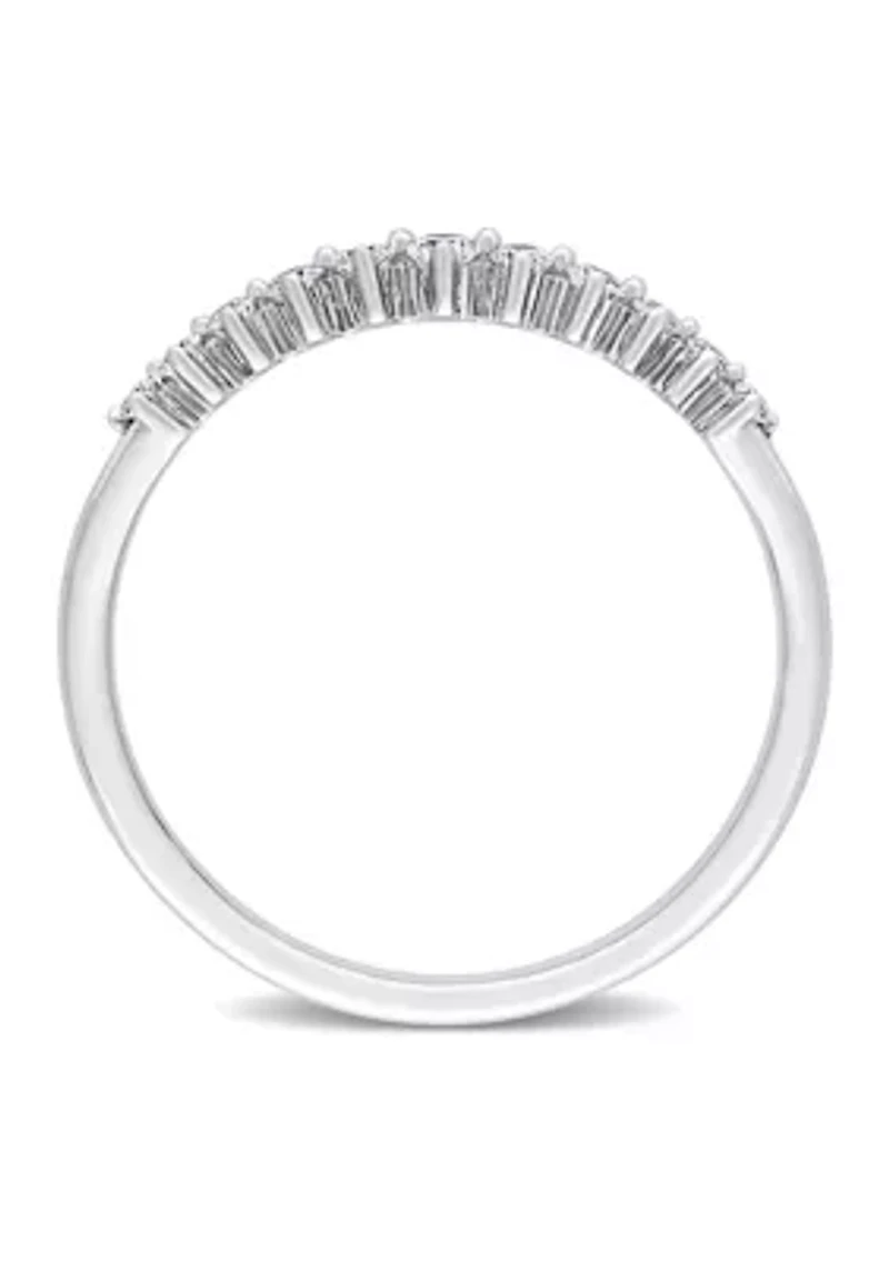 1/5 CT TDW Diamond Semi-Eternity Ring 14k White Gold
