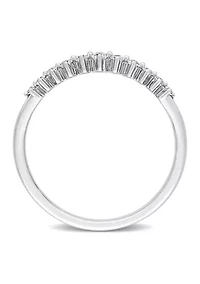 1/5 CT TDW Diamond Semi-Eternity Ring 14k White Gold