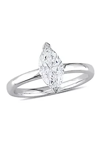 1 CT TW Marquise-Cut Diamond Solitaire Engagement Ring 14k White Gold
