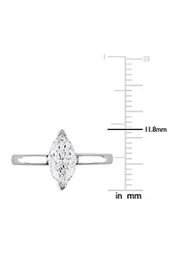 1 CT TW Marquise-Cut Diamond Solitaire Engagement Ring 14k White Gold