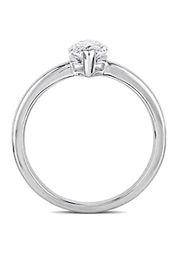 1 CT TW Marquise-Cut Diamond Solitaire Engagement Ring 14k White Gold