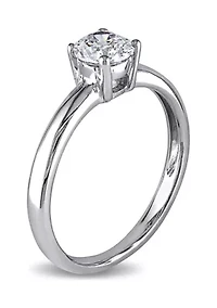 3/4 CT TW Diamond Solitaire Engagement Ring 14k White Gold