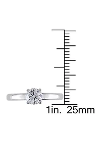 3/4 CT TW Diamond Solitaire Engagement Ring 14k White Gold