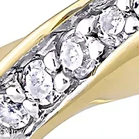1/4 CT TW Diamond Twist Eternity Ring 10k Yellow Gold