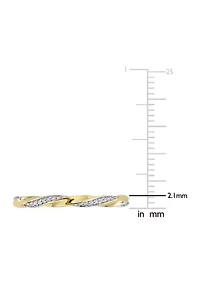1/4 CT TW Diamond Twist Eternity Ring 10k Yellow Gold