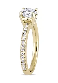 1 1/7 CT TW Diamond Engagement Ring 14k Yellow Gold