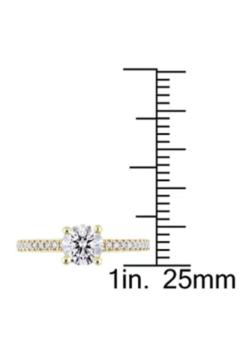 1 1/7 CT TW Diamond Engagement Ring 14k Yellow Gold