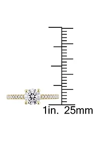 1 1/7 CT TW Diamond Engagement Ring 14k Yellow Gold