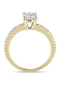 1 1/7 CT TW Diamond Engagement Ring 14k Yellow Gold
