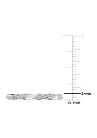 1/4 CT TW Diamond Twist Eternity Ring 10k White Gold