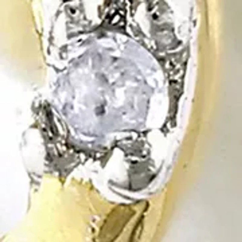 9 - 9.5 MM White Cultured Freshwater Pearl Ring with Diamonds Yellow Plated Sterling Silver