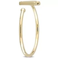 Diamond Accent Initial Ring 10K Yellow Gold