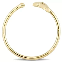 Diamond Accent Initial Ring 10K Yellow Gold